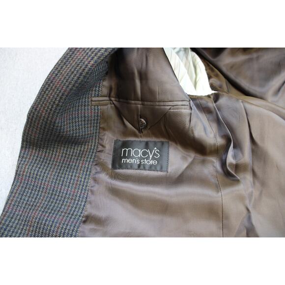 Lauren Ralph Lauren Blazer Mens 40R Gray Houndstooth 2 Button Single Breasted - Picture 6 of 10